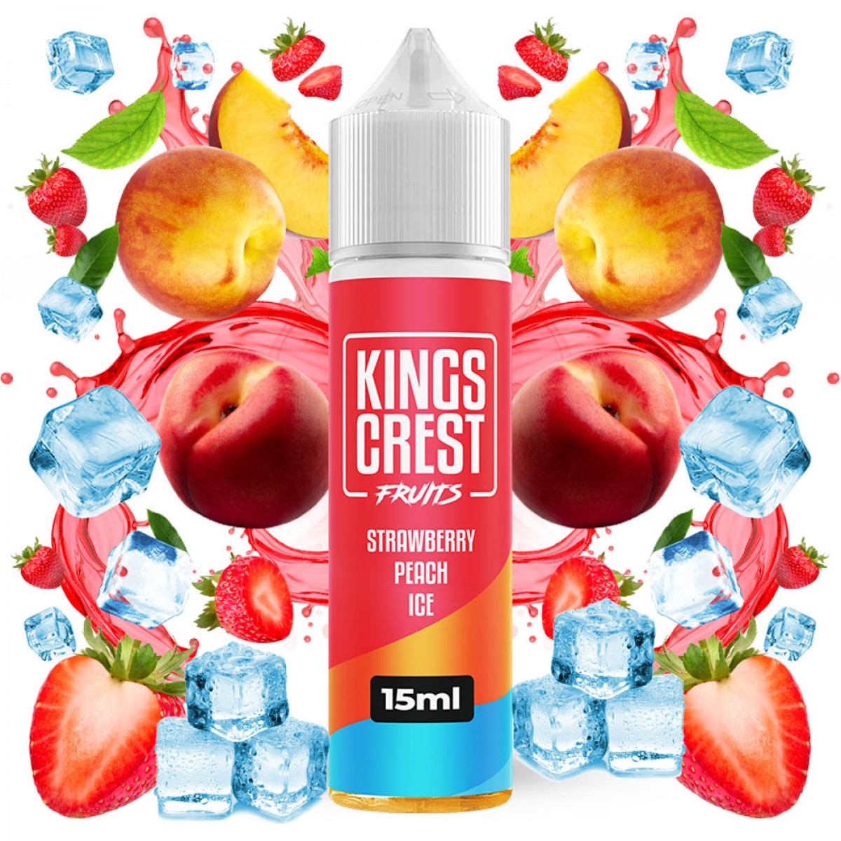 Kings Crest Fruits Ice Strawberry Peach 15ml/60ml Flavorshot